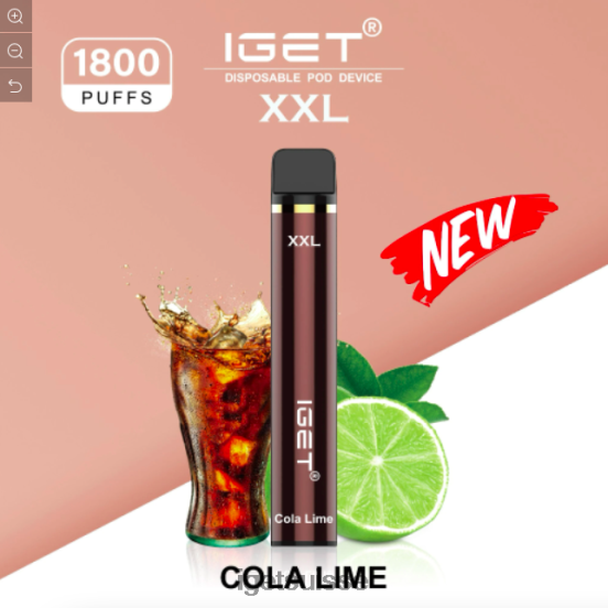 IGET Sale xxl - 1800 bouffées cola et citron vert DR42B450