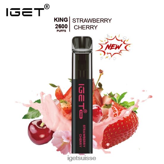 IGET Vape Kit king - 2600 bouffées fraise cerise DR42B574