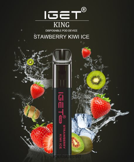 IGET Flavours king - 2600 bouffées glace fraise kiwi DR42B598