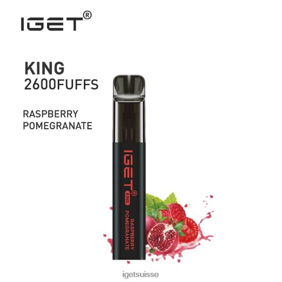 IGET Vape Kit king - 2600 bouffées grenade framboise DR42B594