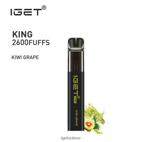 IGET Vape Kit king - 2600 bouffées raisin kiwi DR42B444