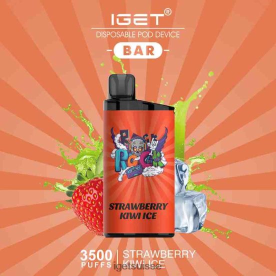 IGET Bar barre - 3500 bouffées glace fraise kiwi DR42B587