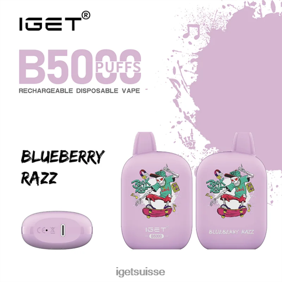 IGET Vape Kit b5000 Razz aux bleuets DR42B310