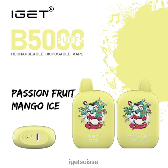 IGET Vape Online b5000 glace à la mangue et aux fruits de la passion DR42B312