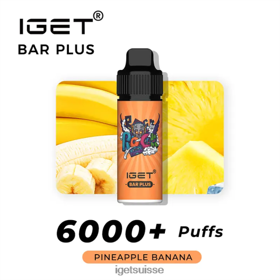 IGET Wholesale barre plus 6000 bouffées banane ananas DR42B239