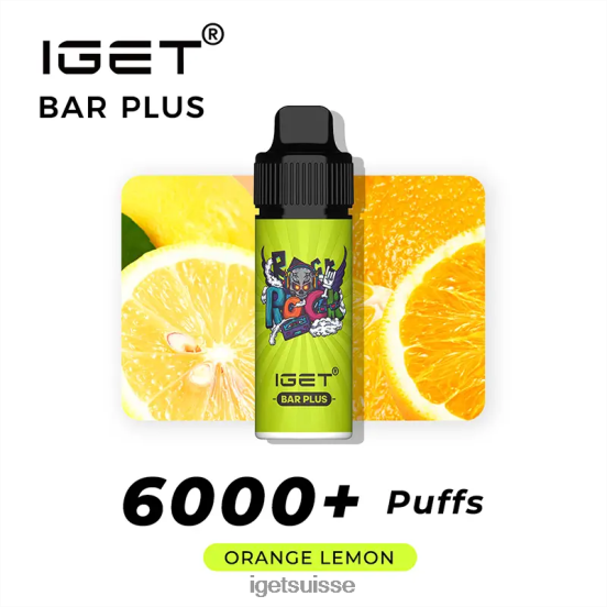 IGET Bar Sale barre plus 6000 bouffées citron orange DR42B238
