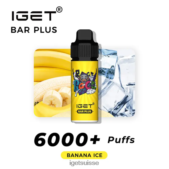 IGET Flavours barre plus 6000 bouffées glace à la banane DR42B244