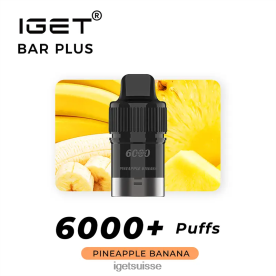 IGET Bar Sale bar plus pod 6000 bouffées banane ananas DR42B268