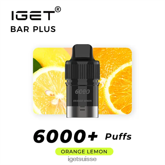 IGET Online bar plus pod 6000 bouffées citron orange DR42B261