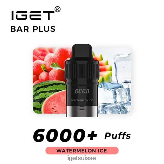 IGET Vape Online bar plus pod 6000 bouffées glace à la pastèque DR42B272