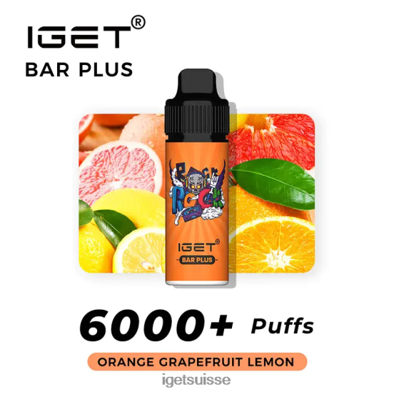 IGET Bar Sale bar plus - 6000 bouffées citron orange DR42B562